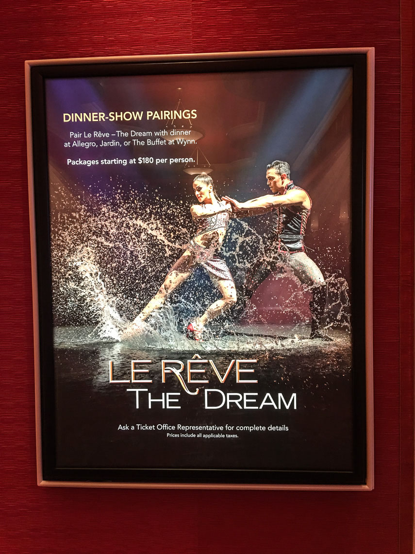 Advertising for Le Reve the show At the Wynn Las Vegas