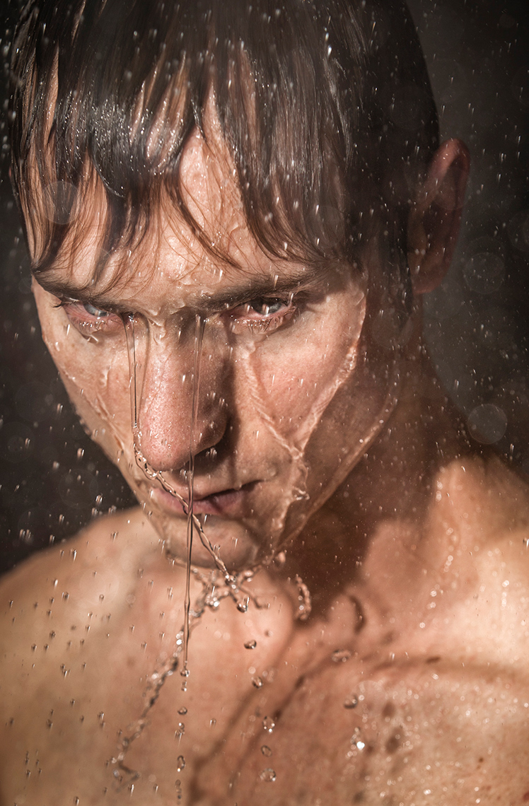 water running down my sad face