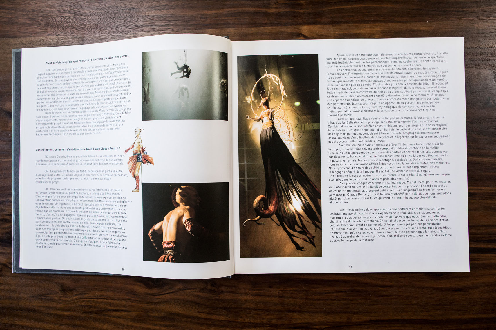 Book with images of the show